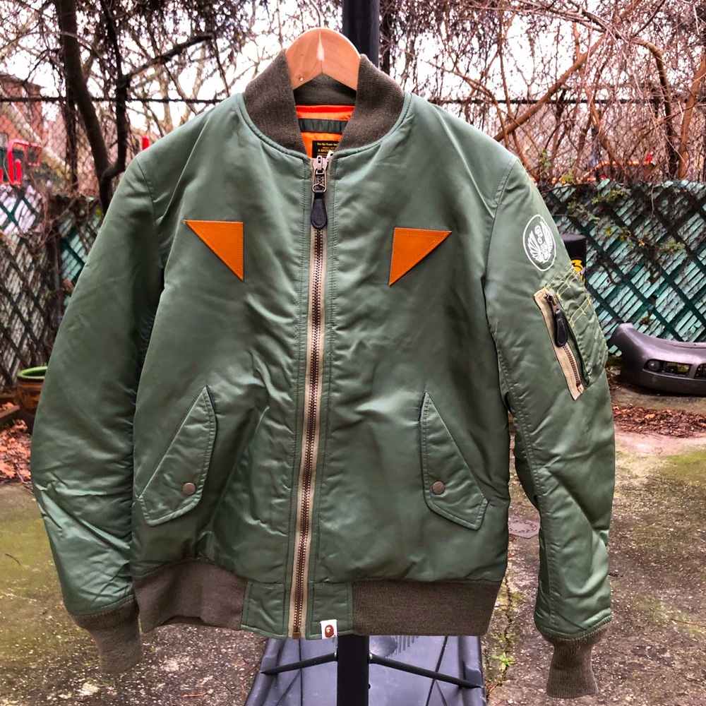 BAPE A Bathing Ape MA-1 Bomber jacket VERY RARE!